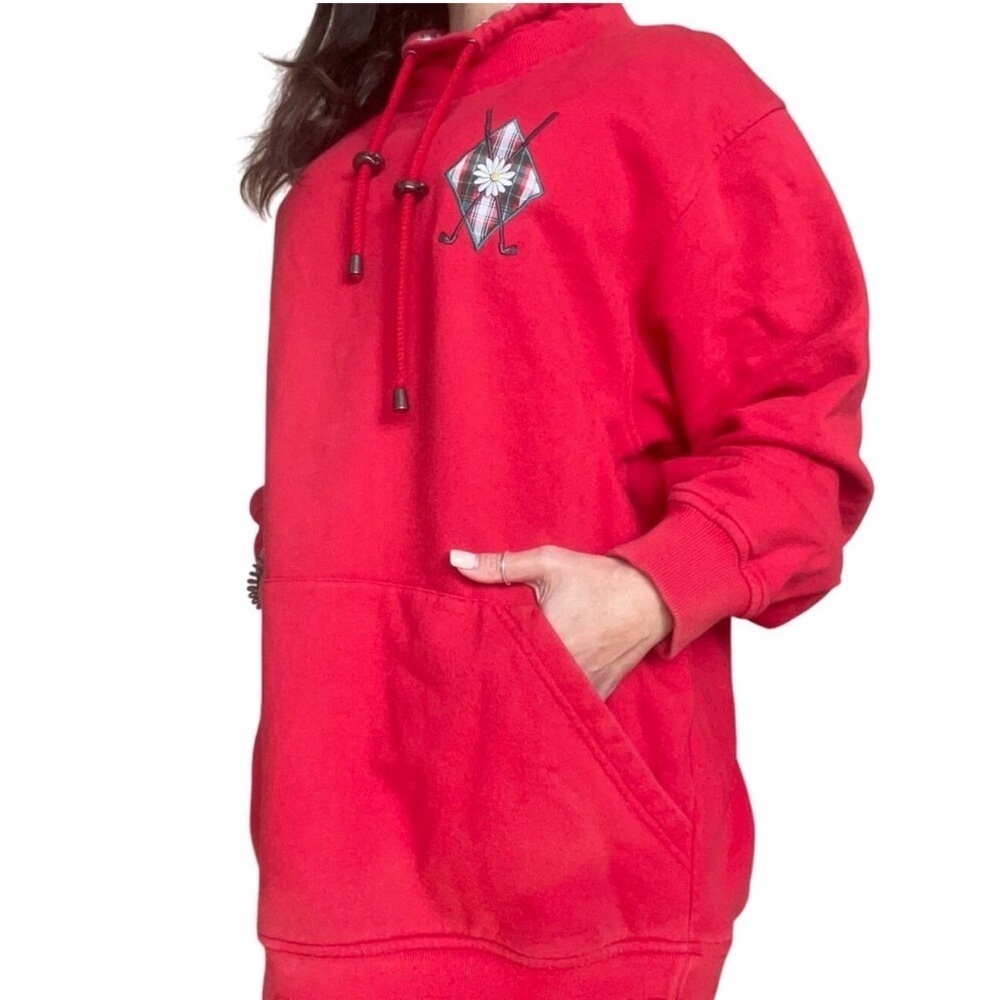 ESCADA Sport sweatshirt. Golf theme. XL. Red
